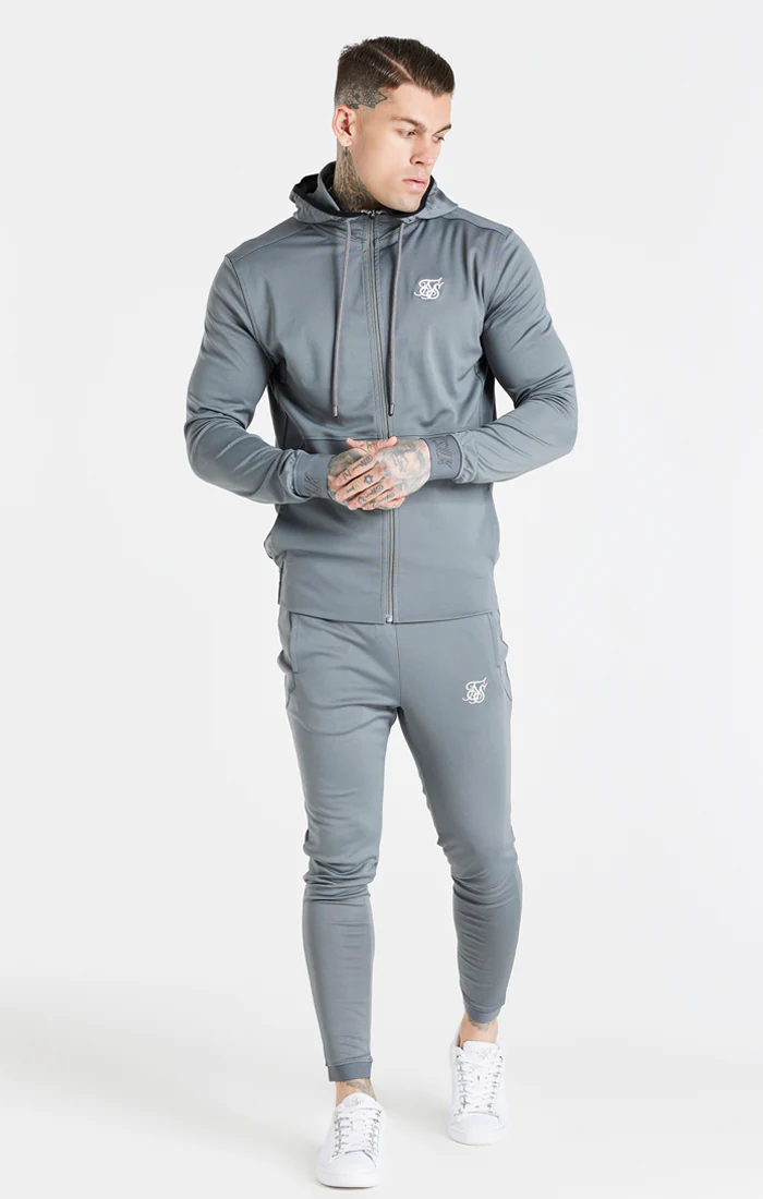 Grey Essential Zip Through Hoodie - Image 3