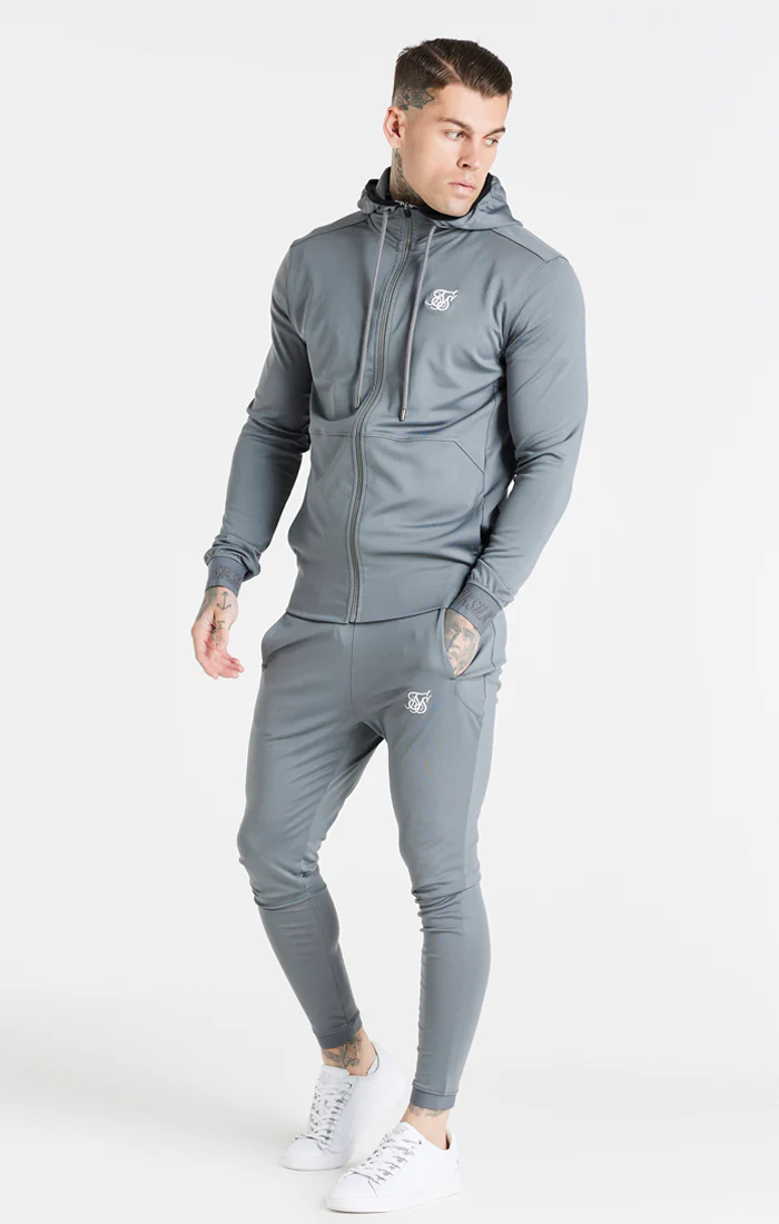 Grey Essential Zip Through Hoodie - Image 4
