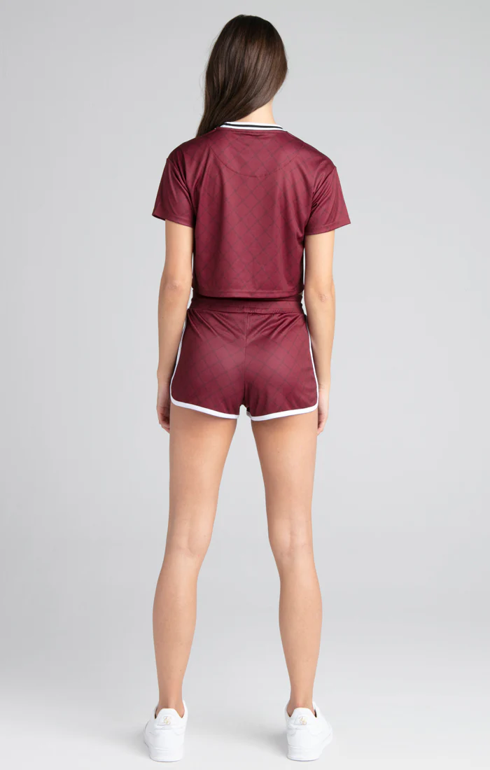 SikSilk All Over Print Crop Tee - Port - Image 5