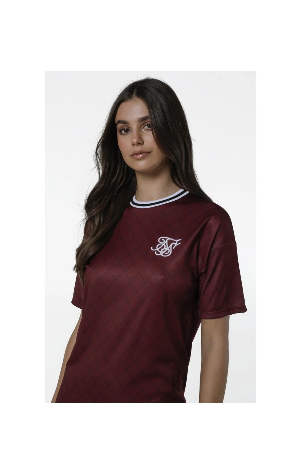 SikSilk All Over Print Dress - Port - Image 2