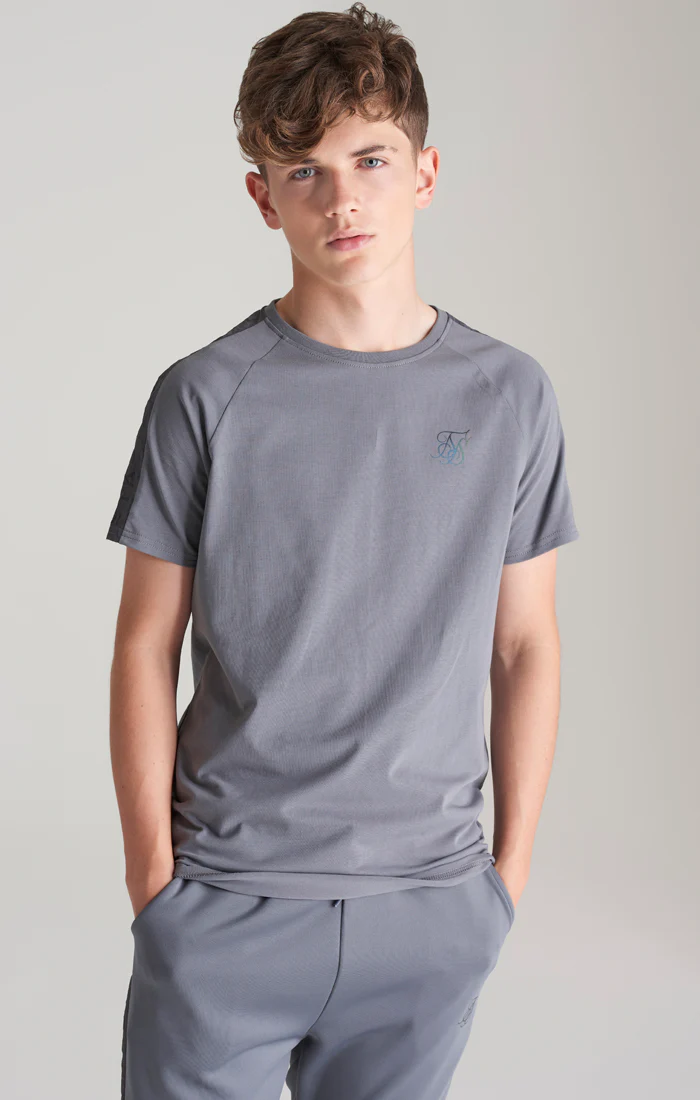 Boys Grey Taped Raglan T-Shirt