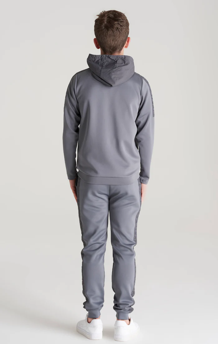 Boys Grey Iridescent Print Zip Thru Hoodie - Image 8