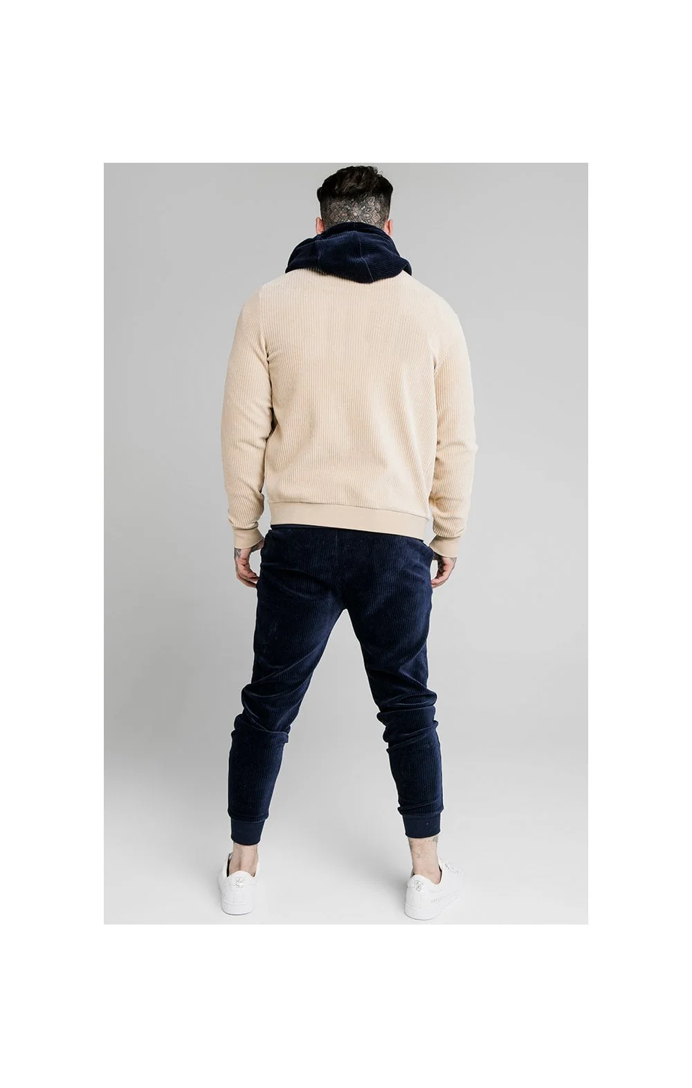 SikSilk Allure Corduroy Bomber - Beige - Image 6