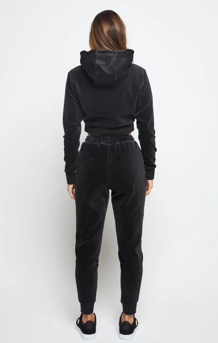 SikSilk Allure Cropped Hoodie - Black - Image 5