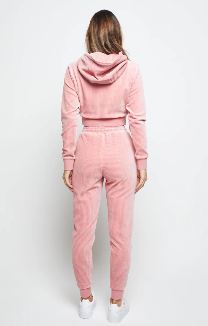 SikSilk Allure Cropped Hoodie - Pink - Image 5