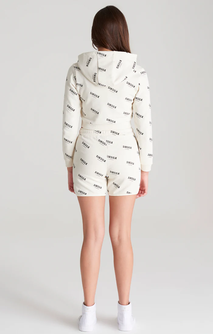 Girls Ecru Signature Cropped Sweatshirt - Image 6