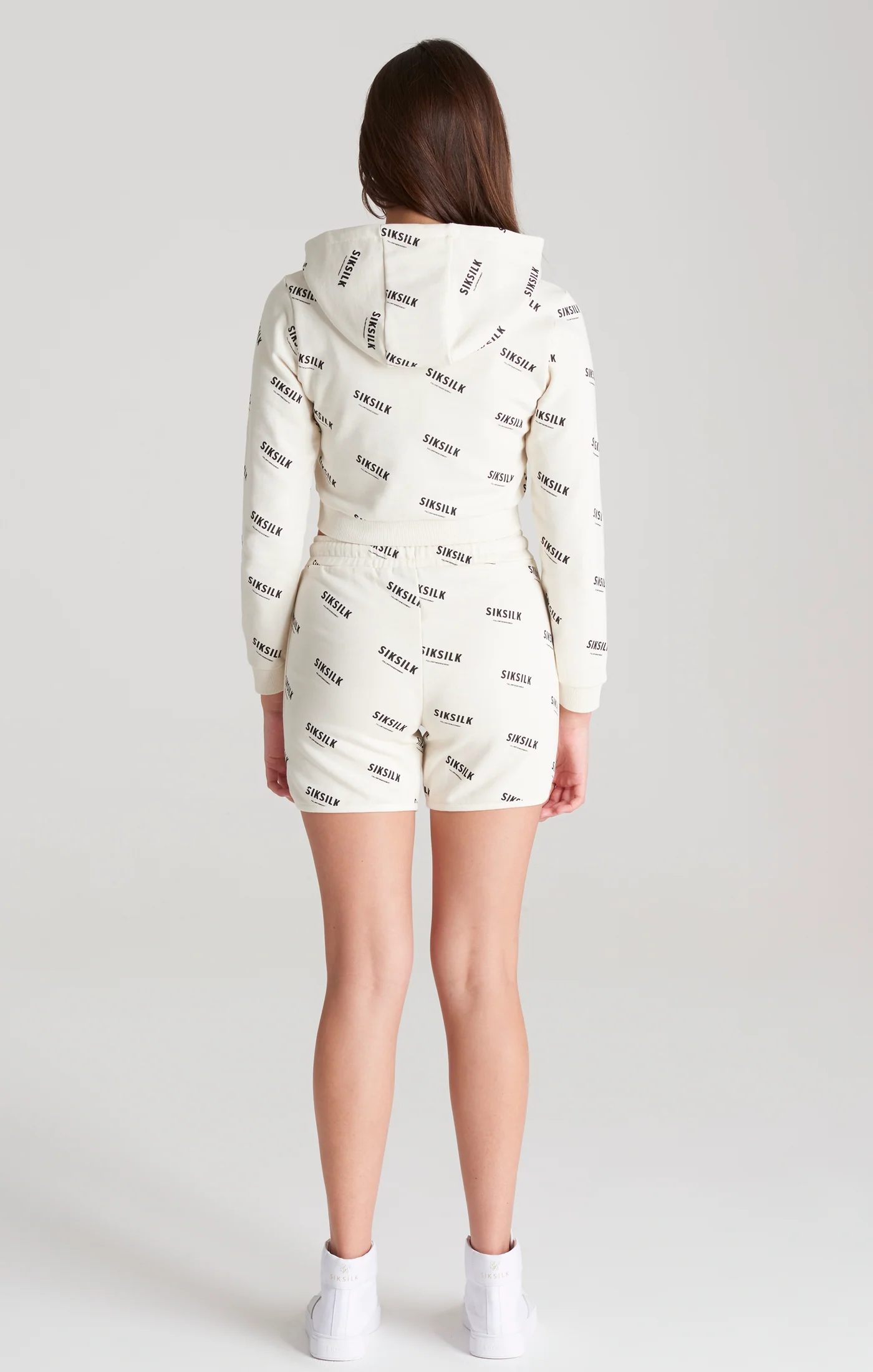 Girls Ecru Printed Runner Short - Image 4