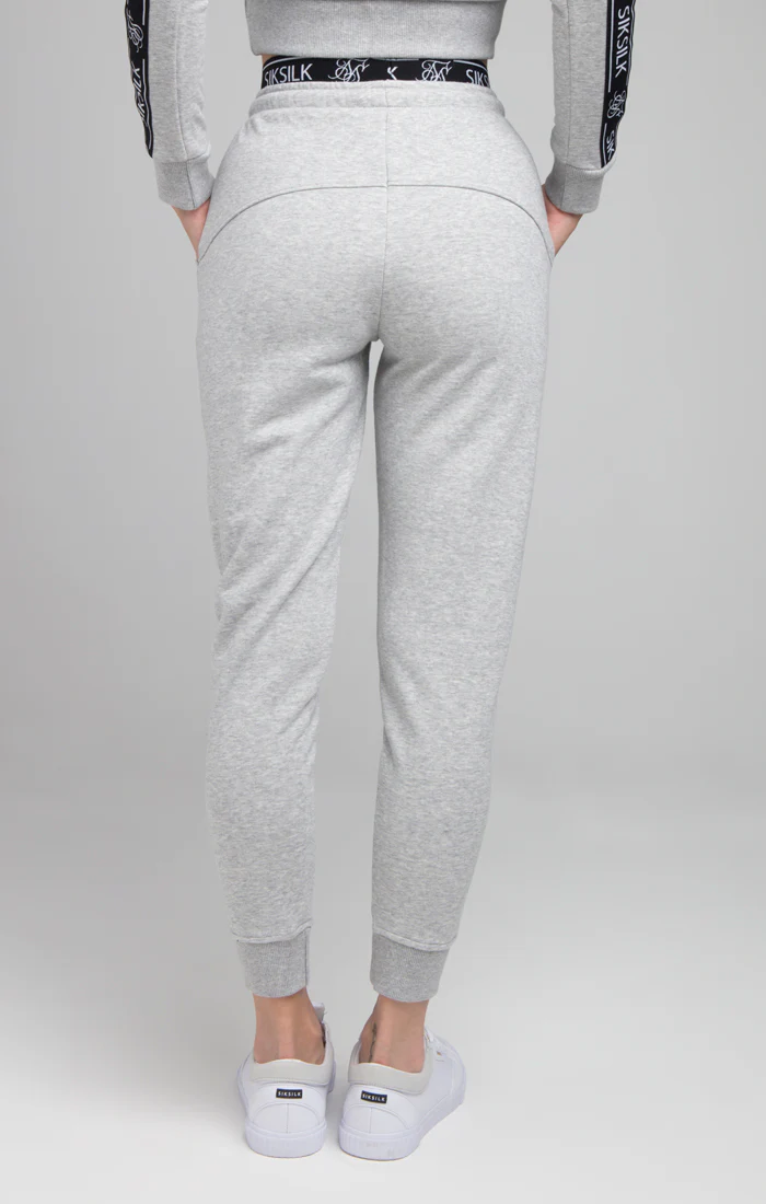SikSilk Arc Tech Track Bottoms - Grey Marl - Image 3