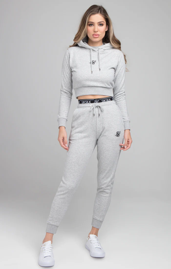 SikSilk Arc Tech Track Bottoms - Grey Marl - Image 4