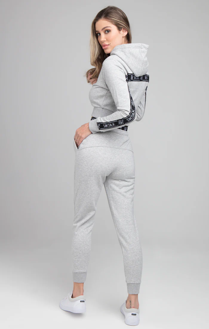 SikSilk Arc Tech Track Top - Grey Marl - Image 6
