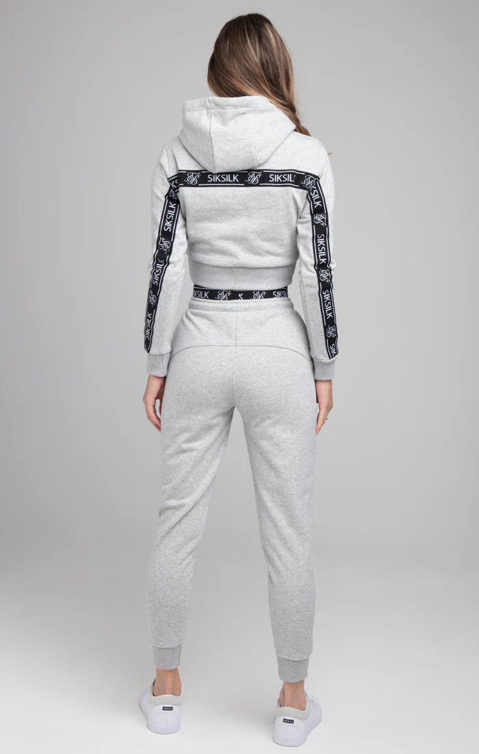 SikSilk Arc Tech Track Top - Grey Marl - Image 7