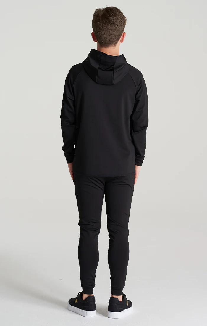Boys Black Essential Zip Thru Hoodie - Image 6