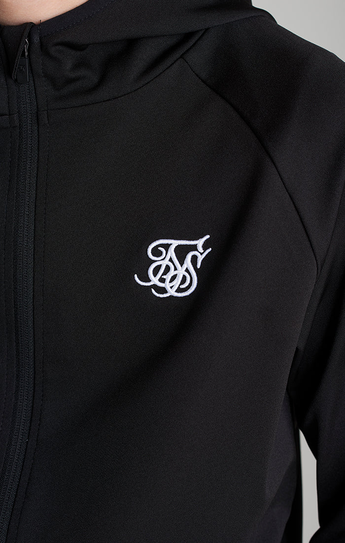Boys Black Essential Zip Thru Hoodie - Image 9