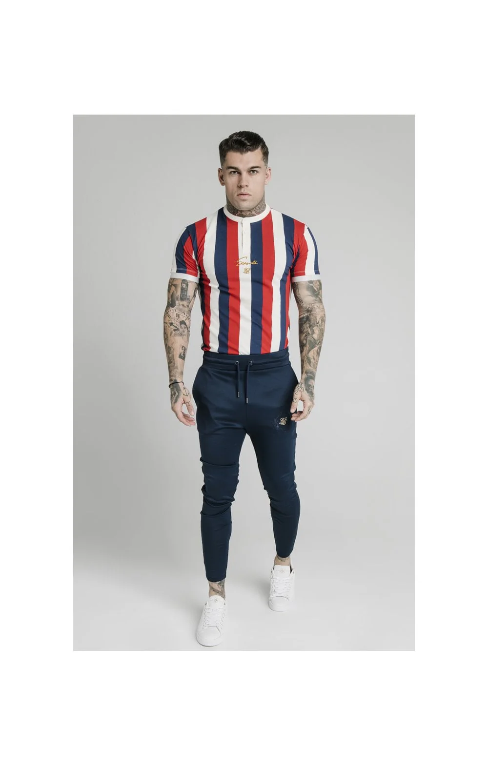 SikSilk Athlete Track Pants - Navy - Image 4