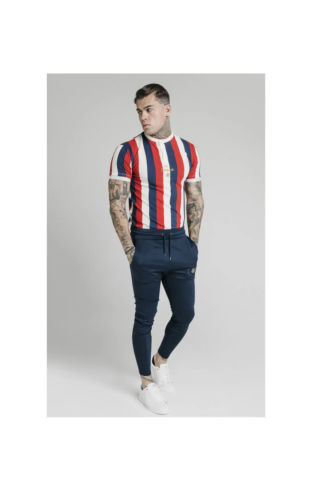 SikSilk Athlete Track Pants - Navy - Image 5