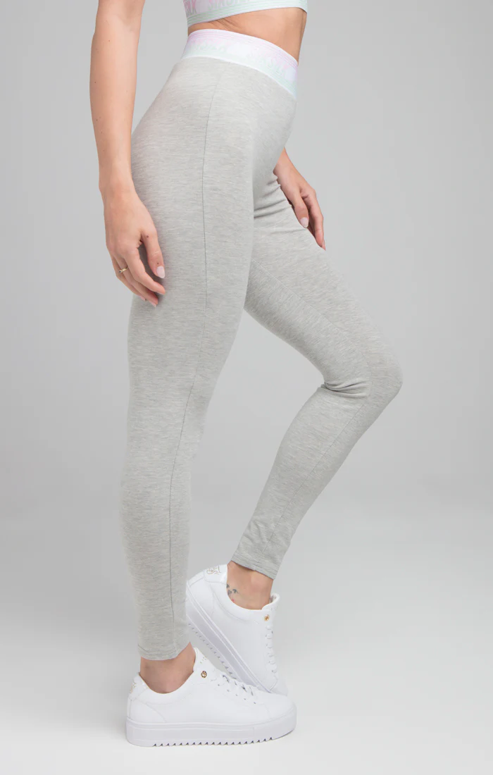 SikSilk Aurora Fade Leggings - Grey Marl - Image 2