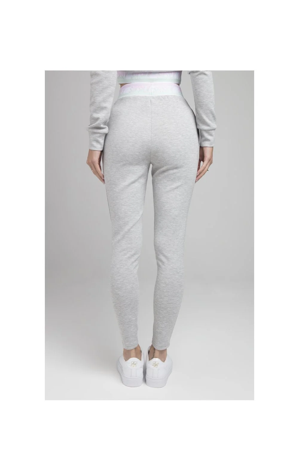 SikSilk Aurora Fade Track Pants - Grey Marl - Image 4