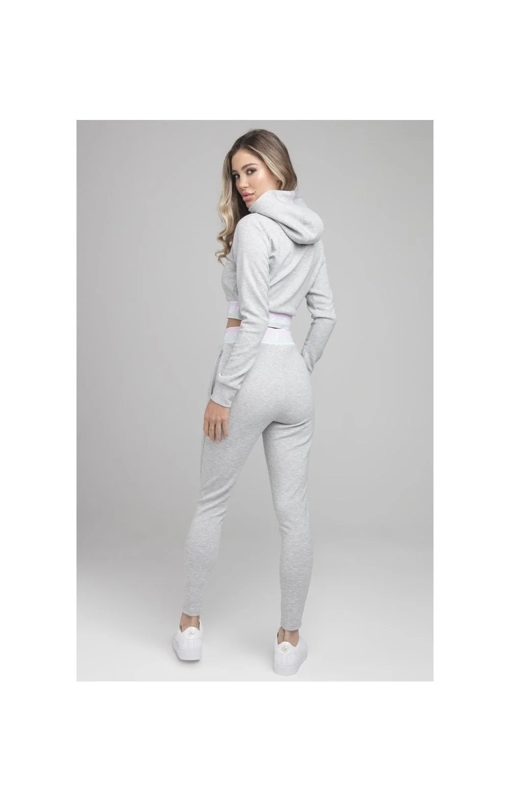SikSilk Aurora Fade Track Pants - Grey Marl - Image 7