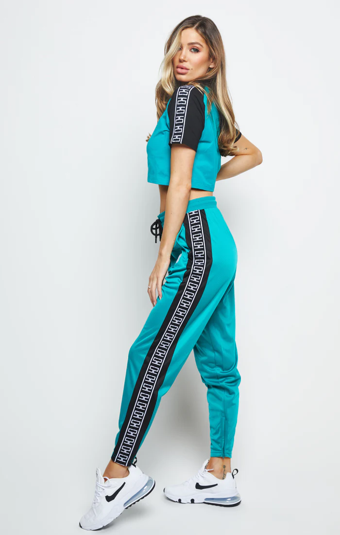 SikSilk Azure Crop Tee - Teal - Image 4