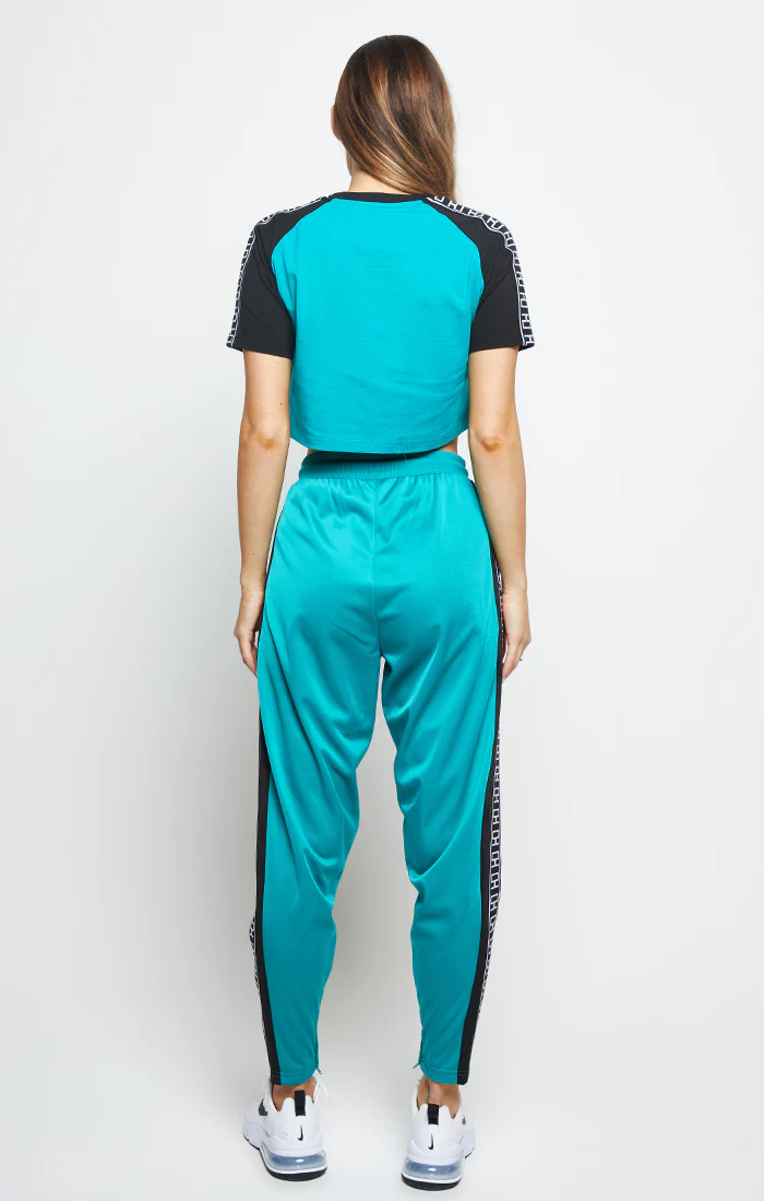 SikSilk Azure Crop Tee - Teal - Image 5