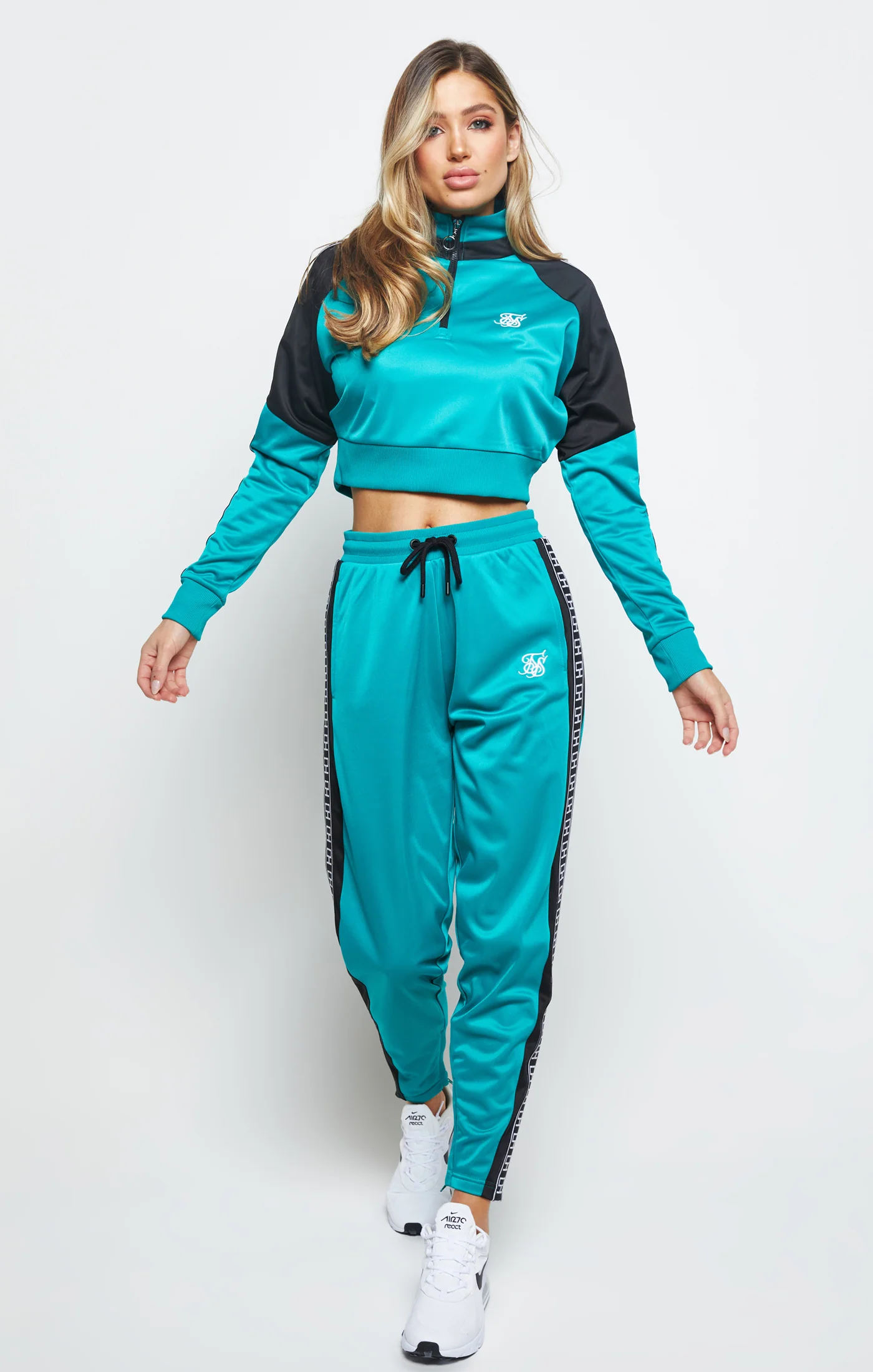 SikSilk Azure Track Top - Teal - Image 3