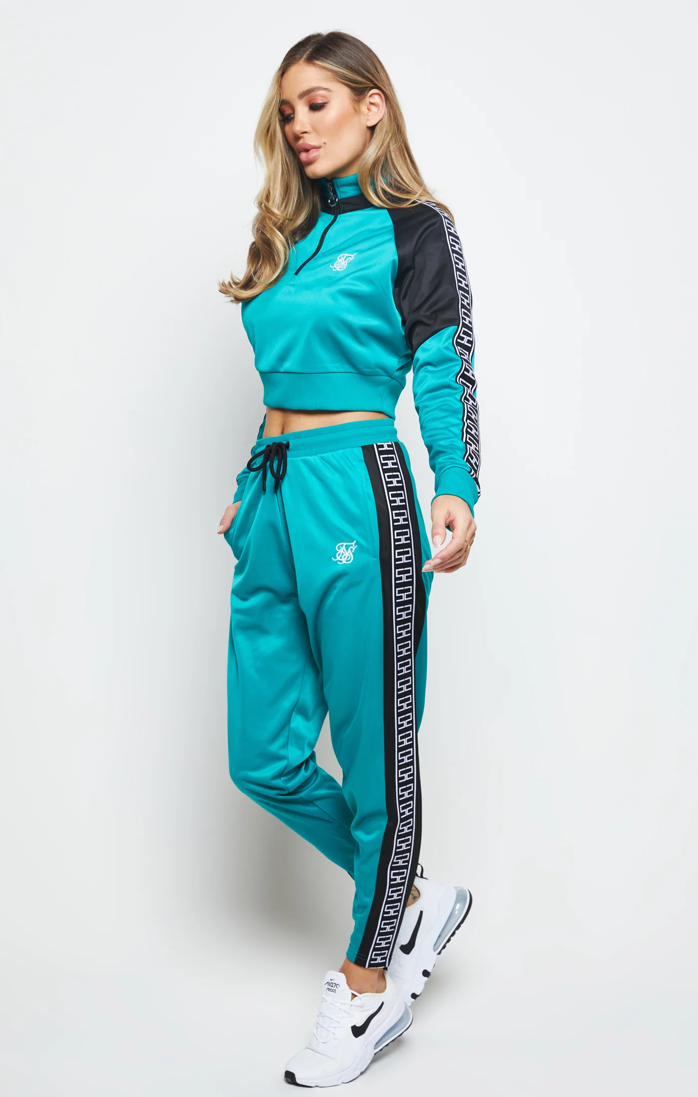 SikSilk Azure Track Top - Teal - Image 4