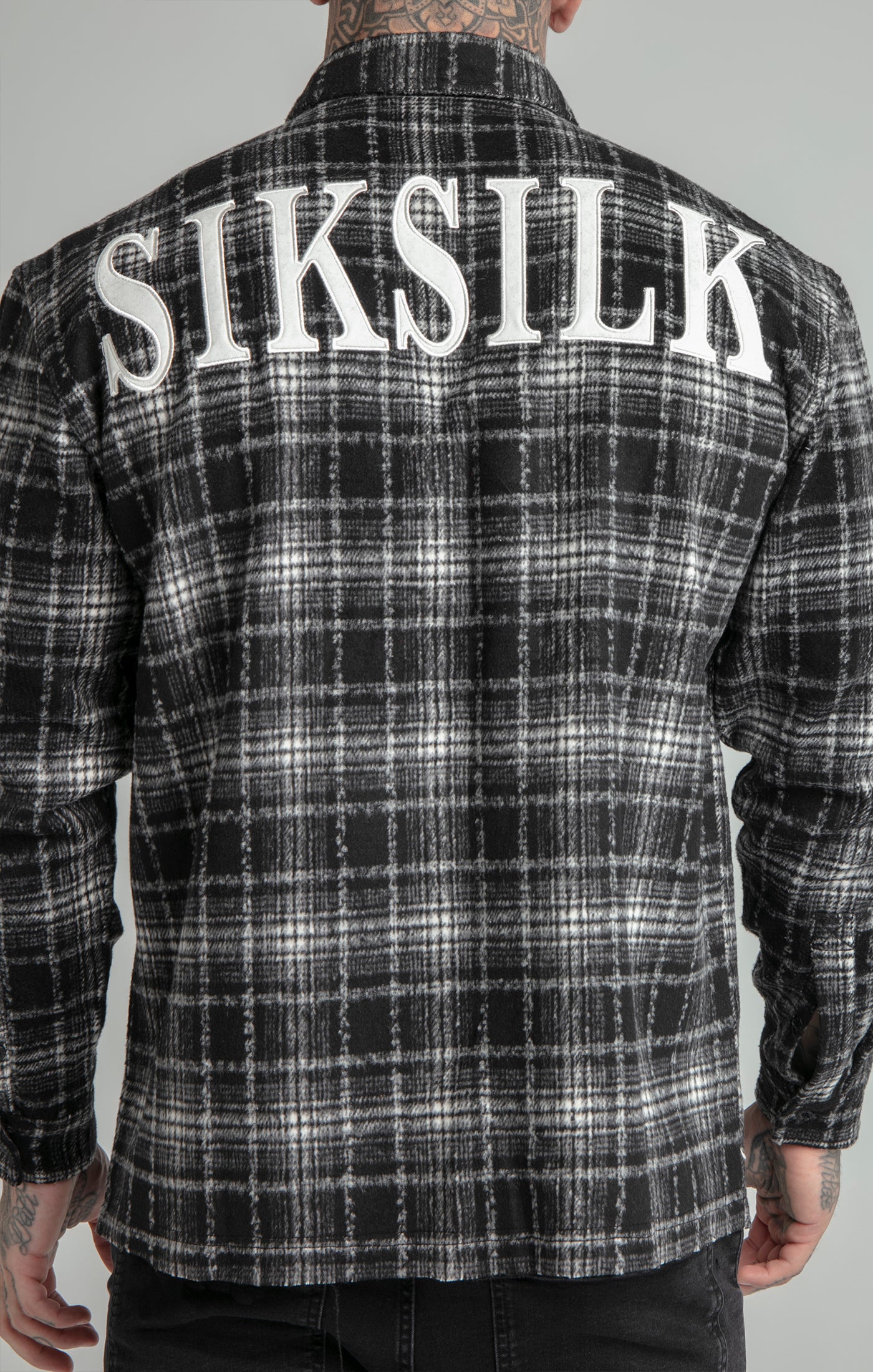 Black Distressed Check Shirt - Image 6