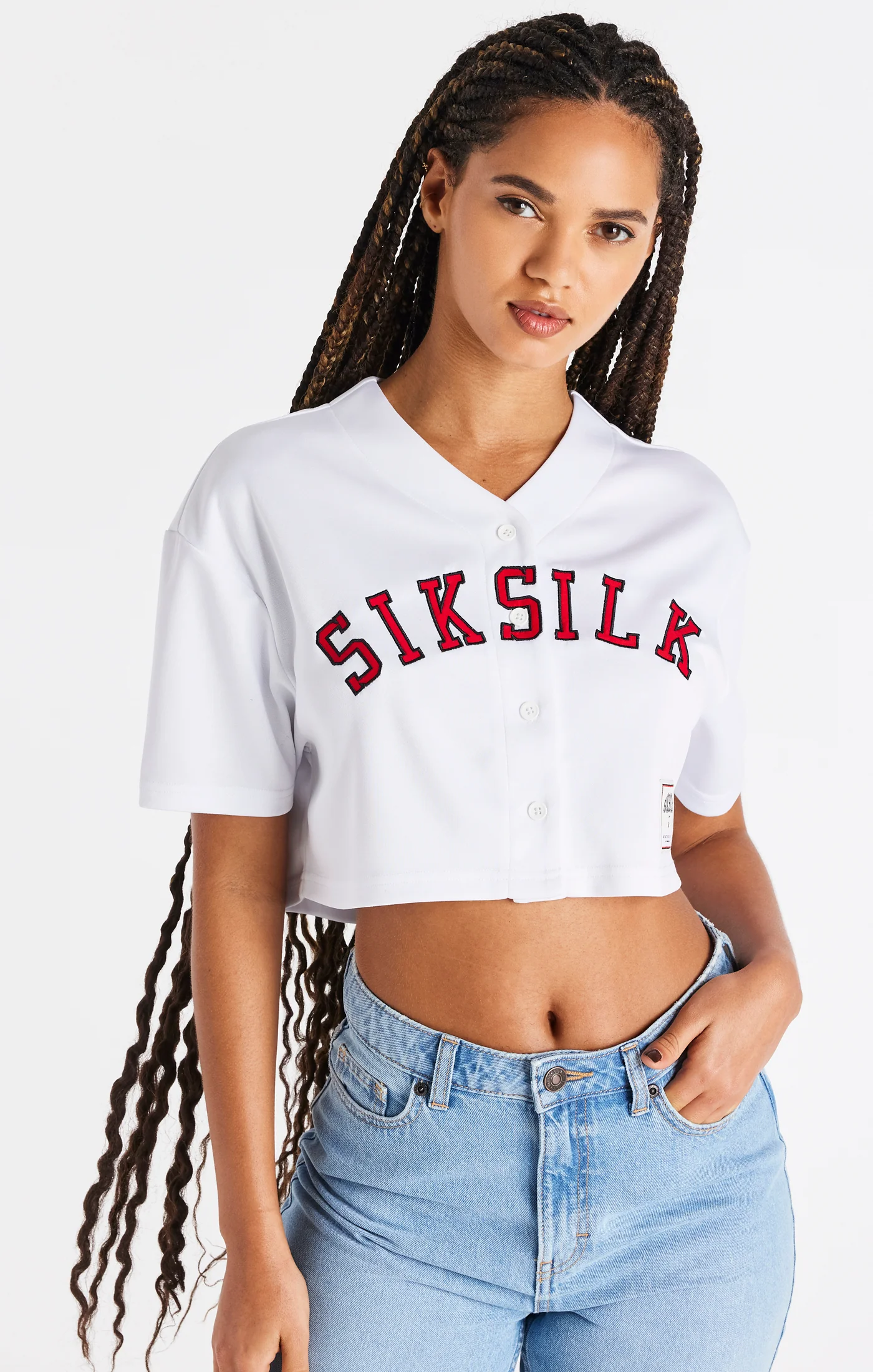 White Baseball Crop Jersey
