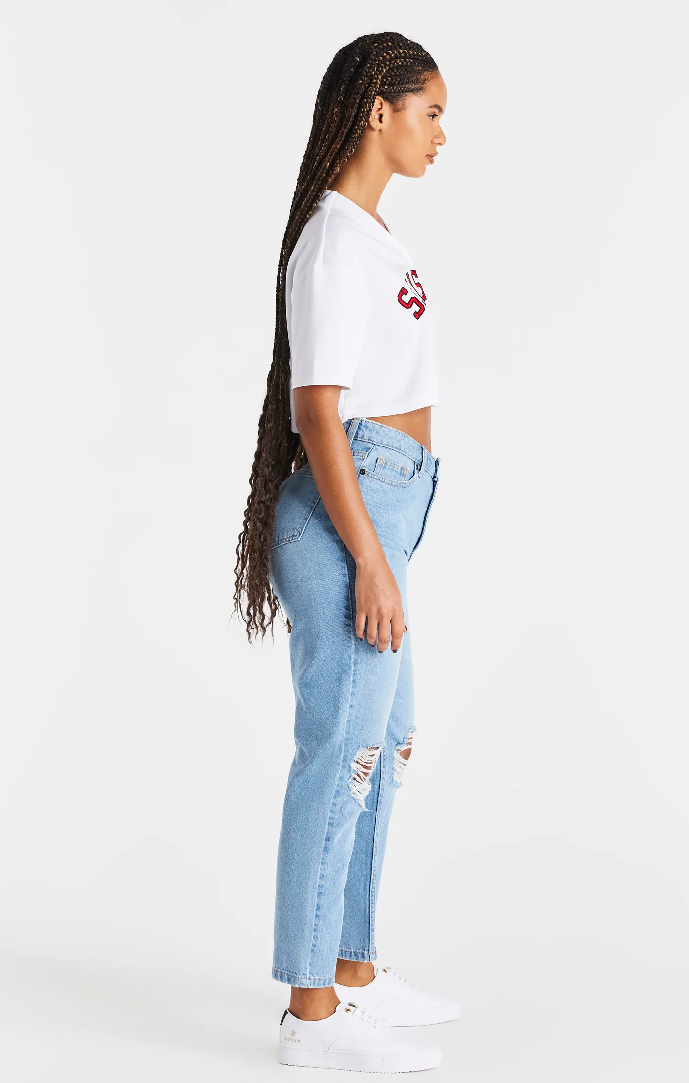 White Baseball Crop Jersey - Image 4