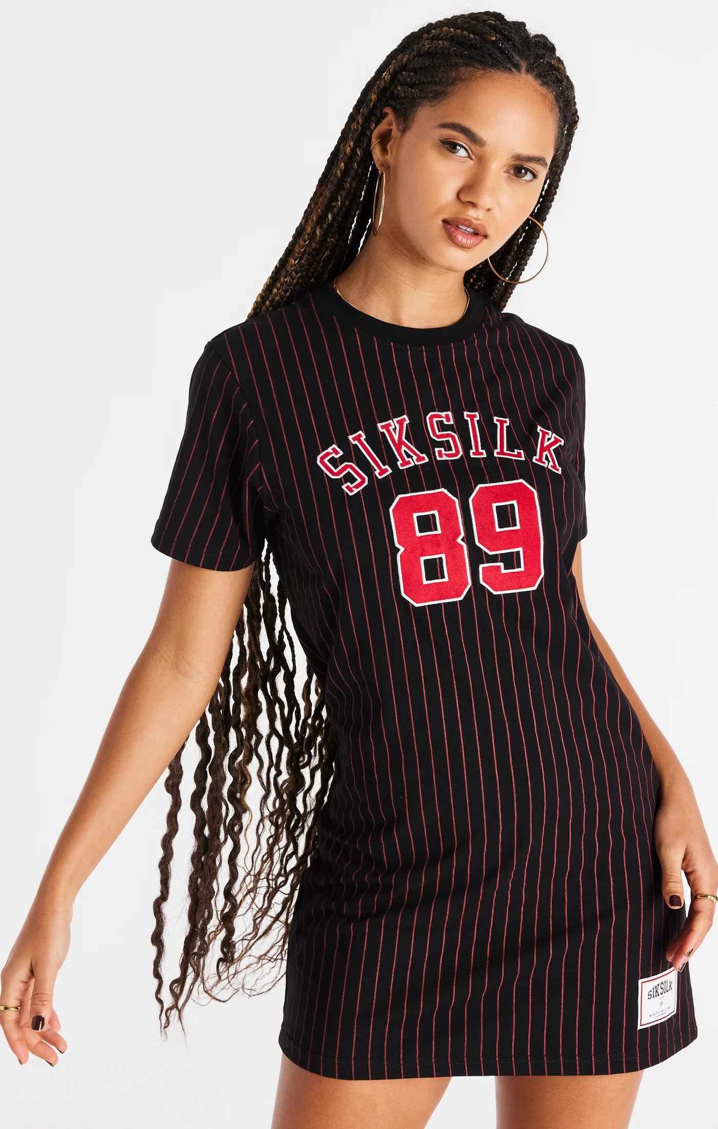 Black And Red Baseball T-Shirt Dress
