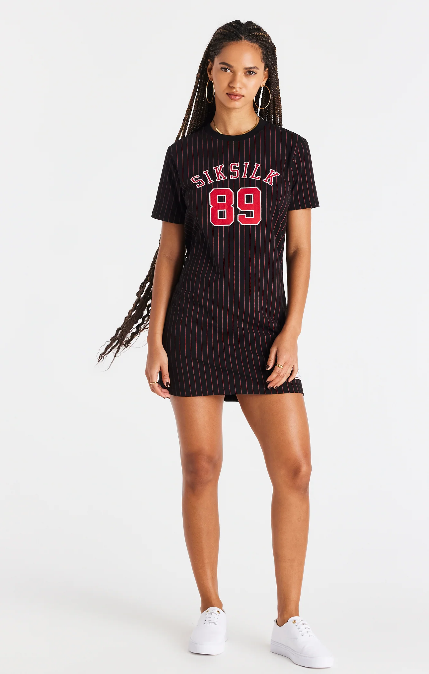 Black And Red Baseball T-Shirt Dress - Image 3