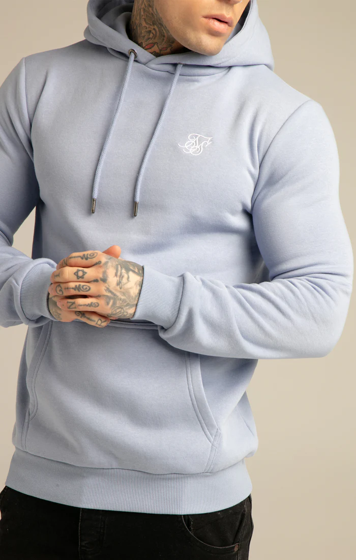 SikSilk Basic Overhead Hoodie - Blue - Image 2