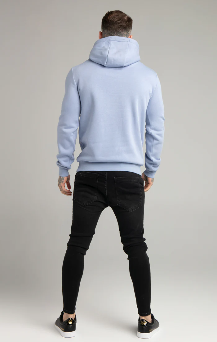 SikSilk Basic Overhead Hoodie - Blue - Image 5