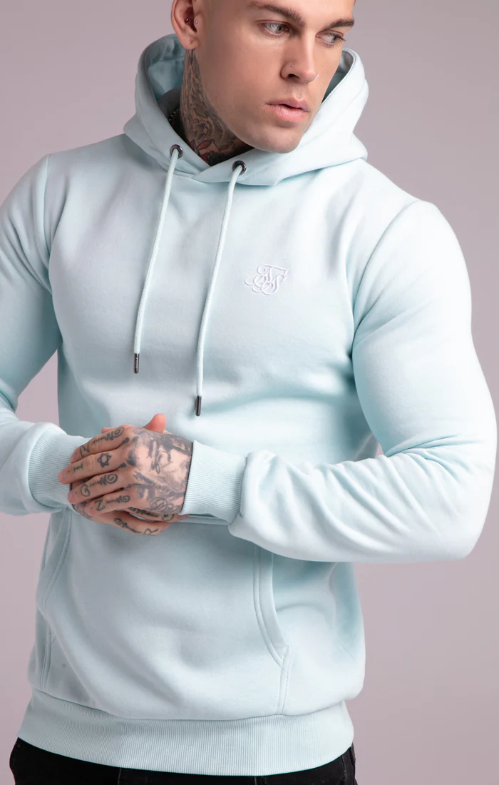 SikSilk Basic Overhead Hoodie - Light Blue - Image 2