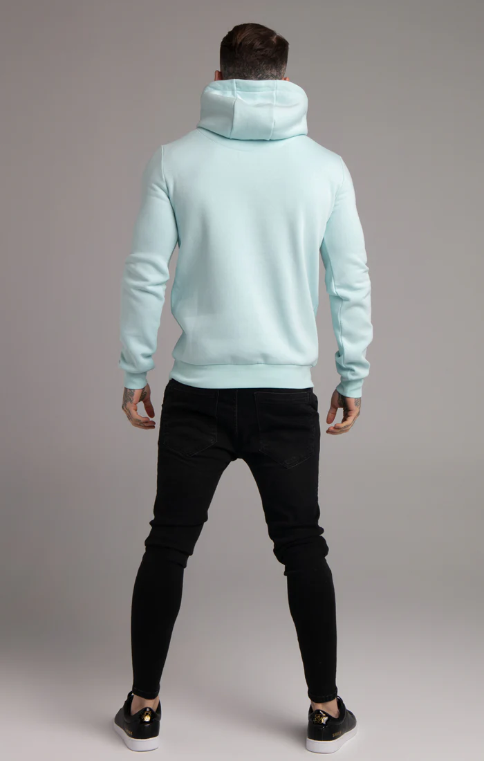 SikSilk Basic Overhead Hoodie - Light Blue - Image 5