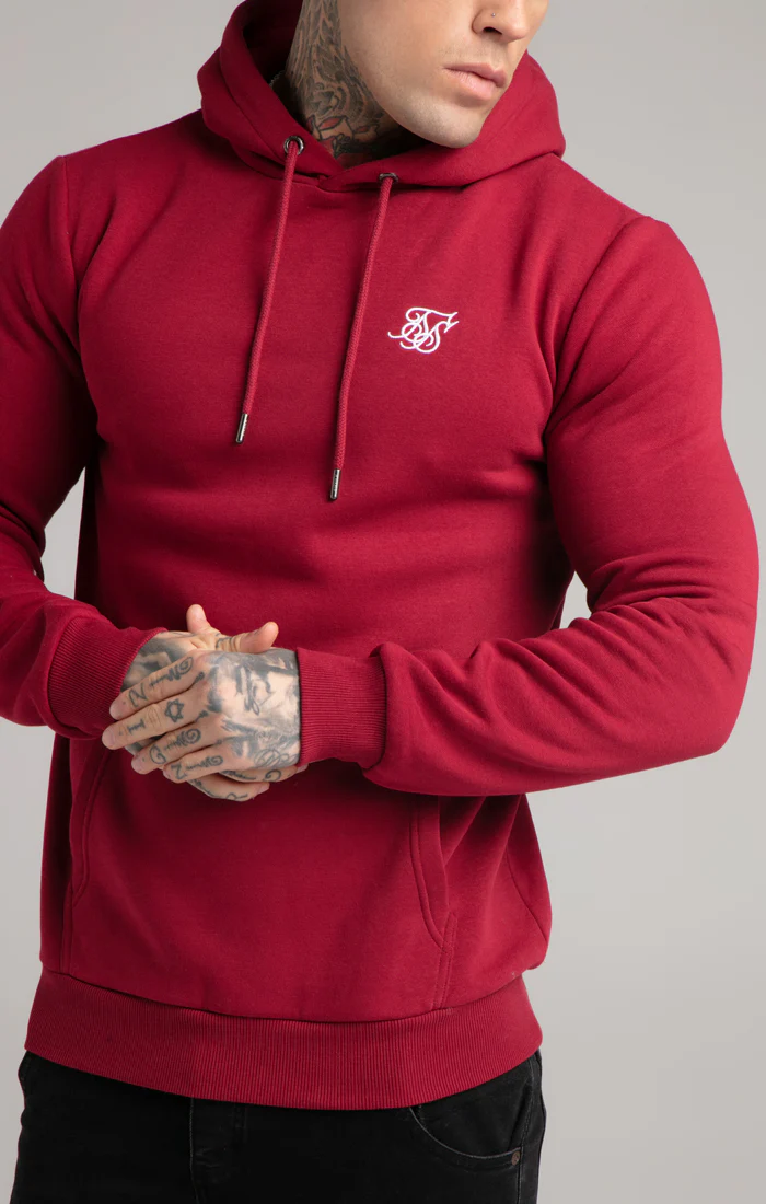 SikSilk Basic Overhead Hoodie - Red - Image 2