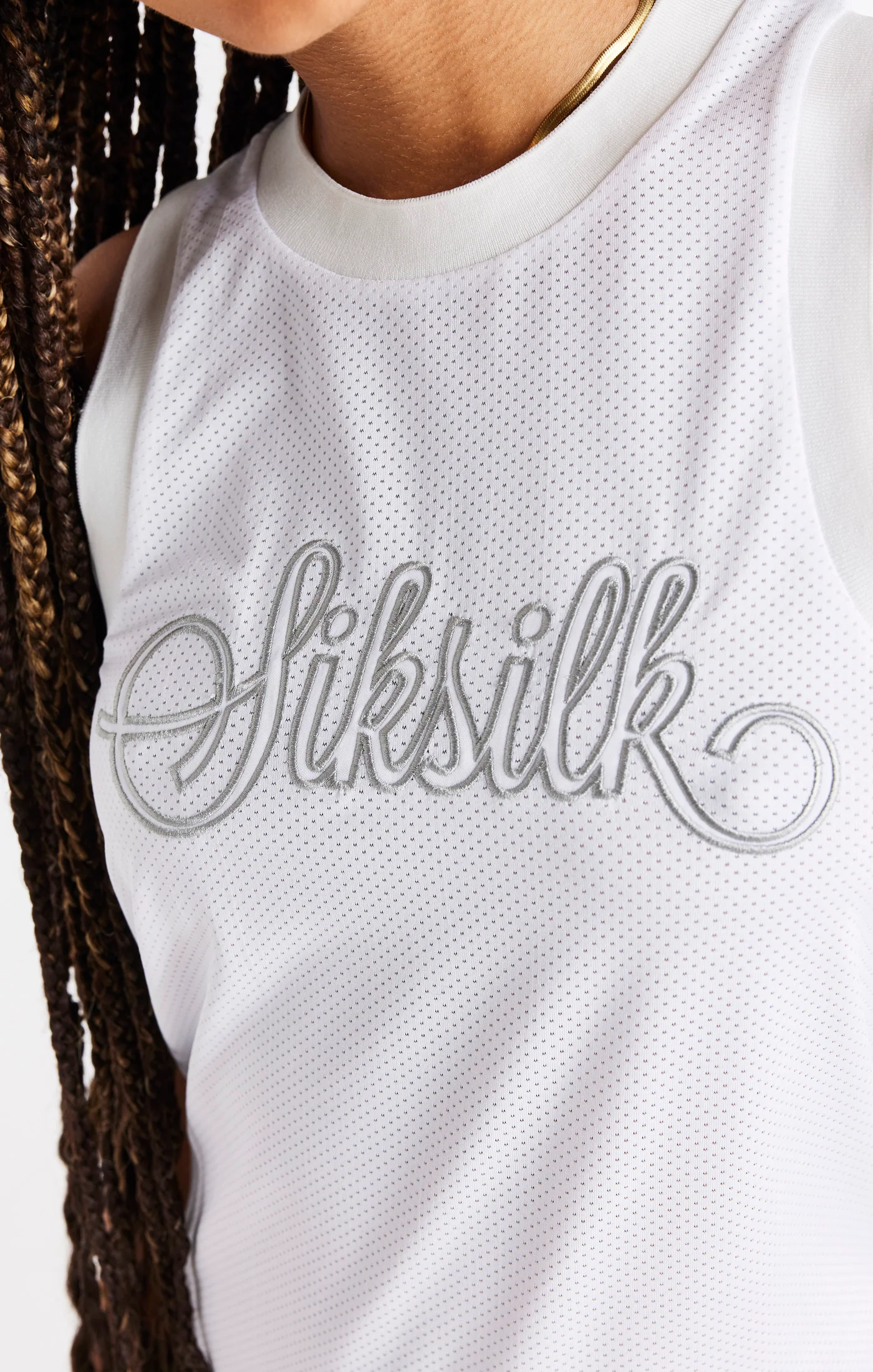 SikSilk Basketball Dress - White - Image 2