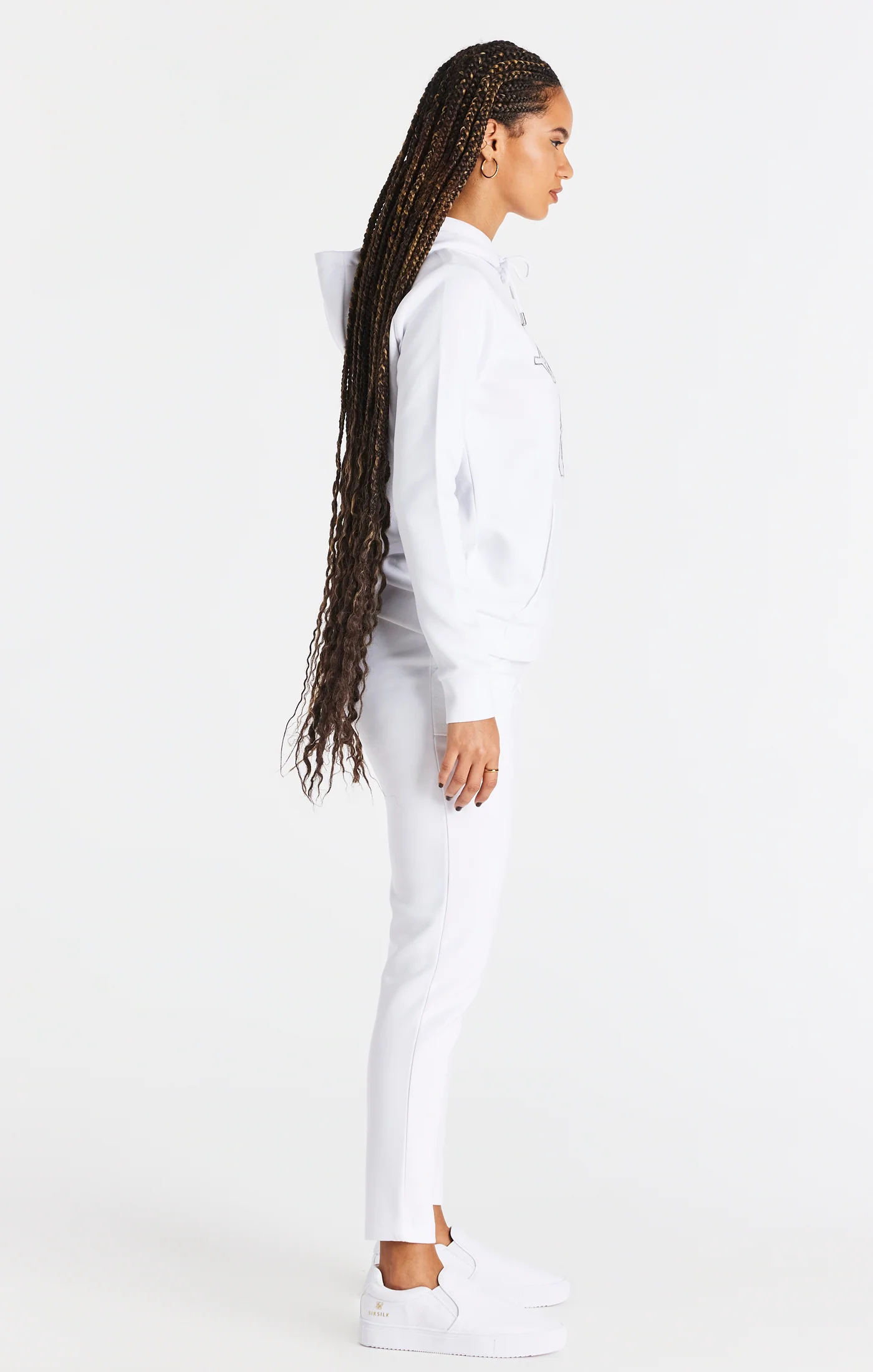 SikSilk Basketball Hoodie - White - Image 6