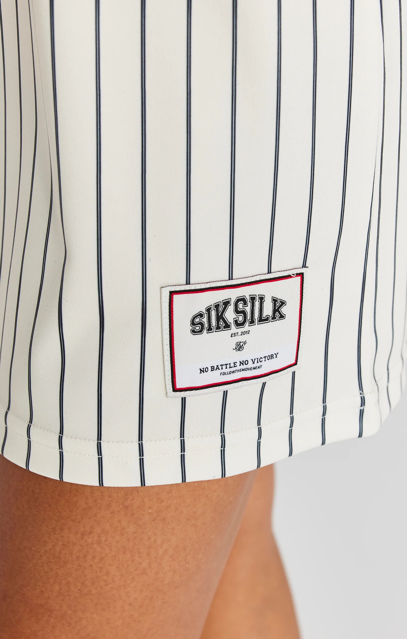 Ecru Basketball Pinstripe Dress - Image 7