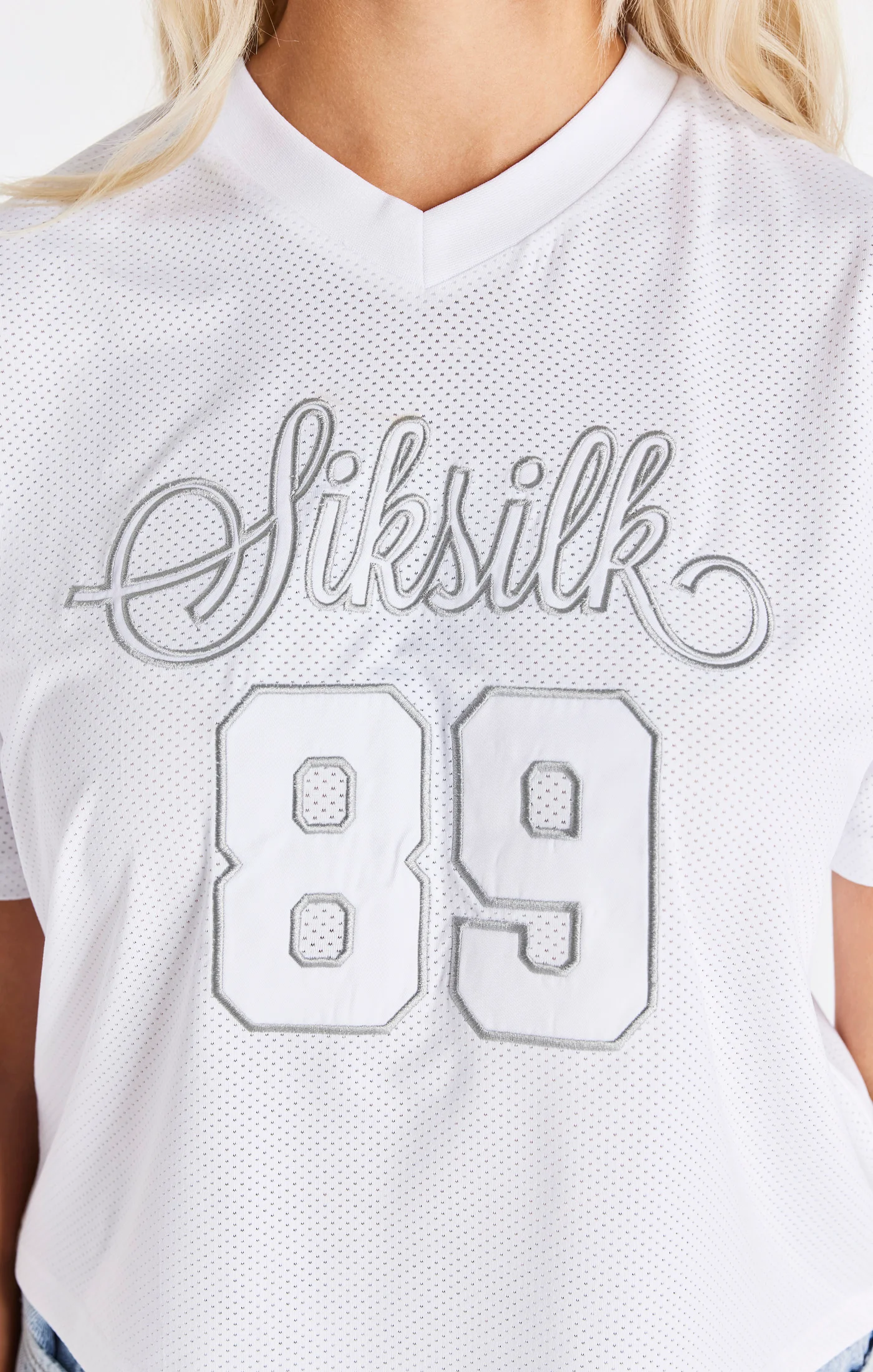 White Mesh T-Shirt - Image 2
