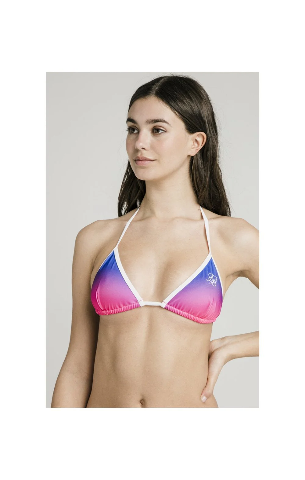 SikSilk Bikini Top – Blue & Pink