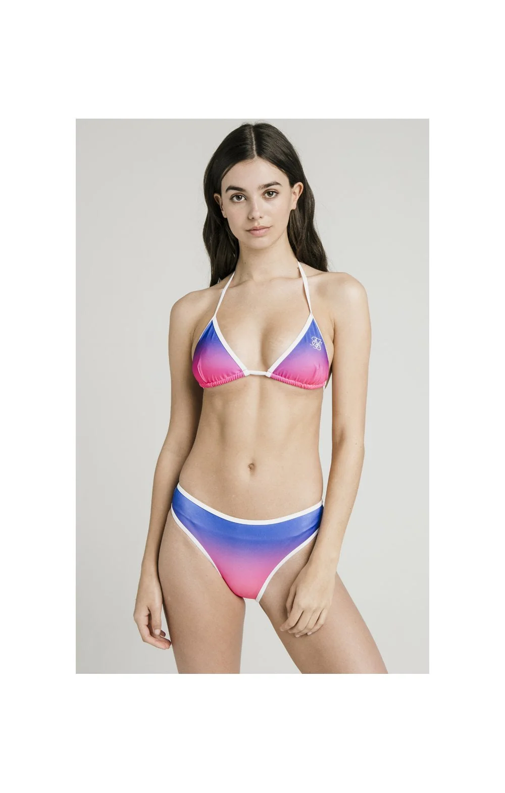 SikSilk Bikini Top – Blue & Pink - Image 2