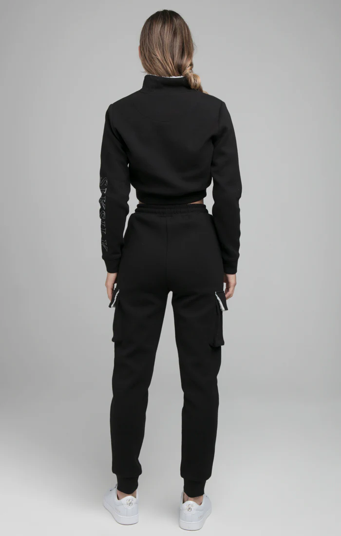 SikSilk Borg 1/4 Zip Track Top - Black - Image 6