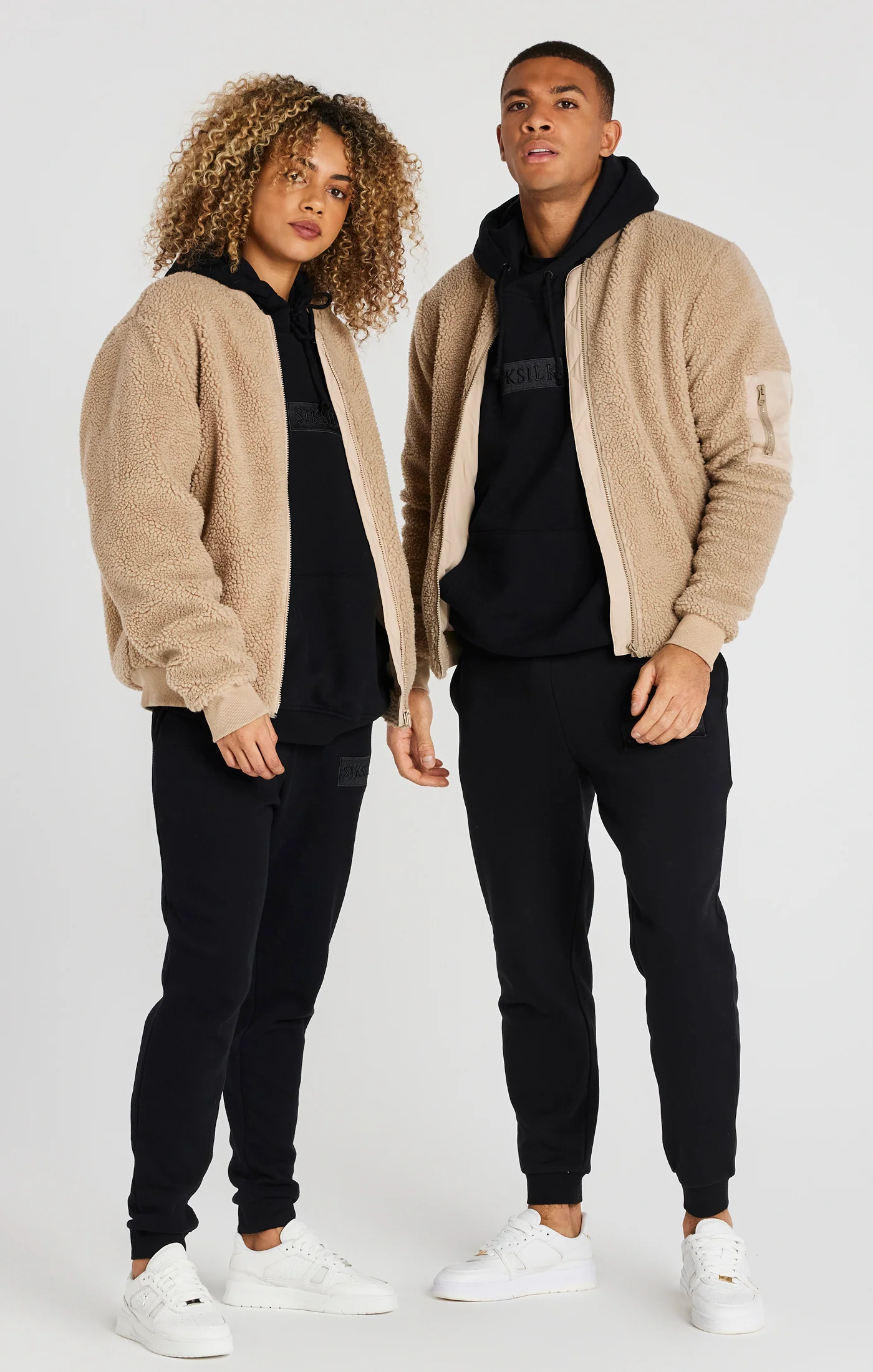 Beige Borg Bomber Jacket - Image 7