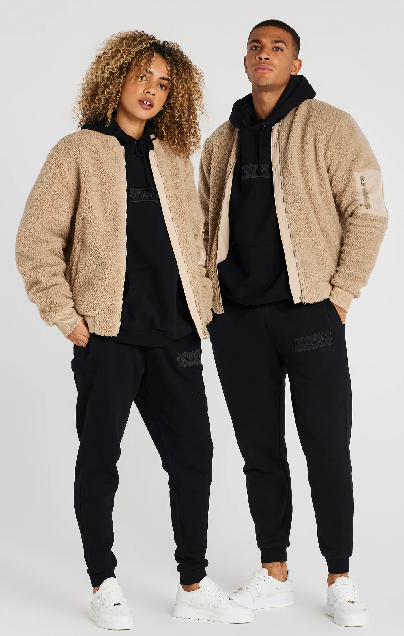 Beige Borg Bomber Jacket - Image 8