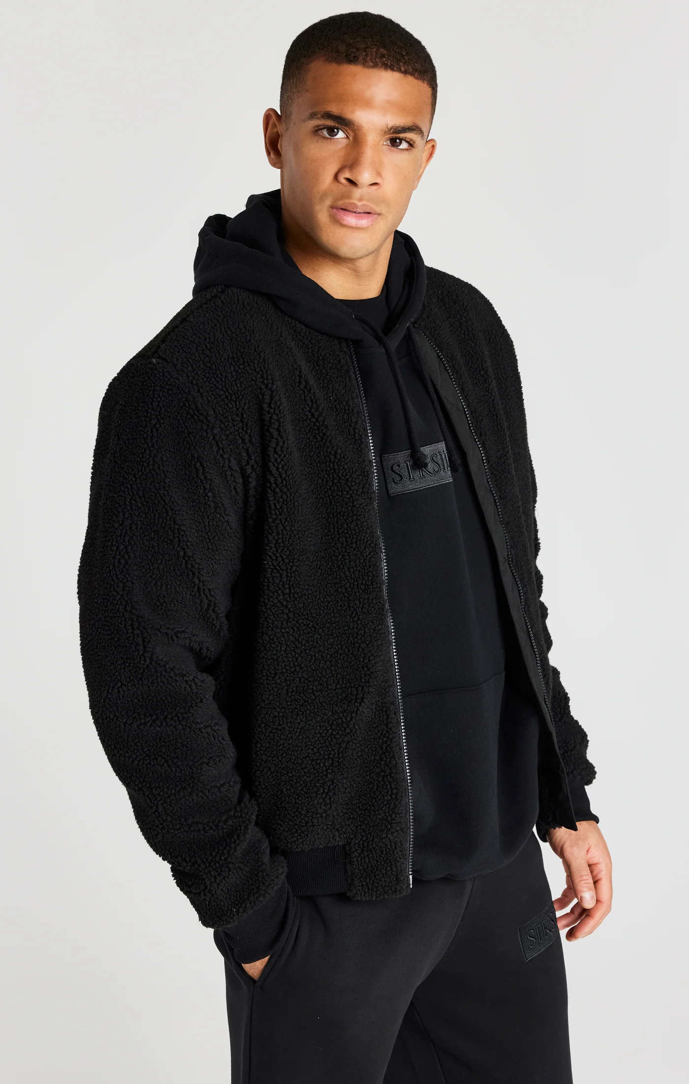 Black Borg Bomber Jacket