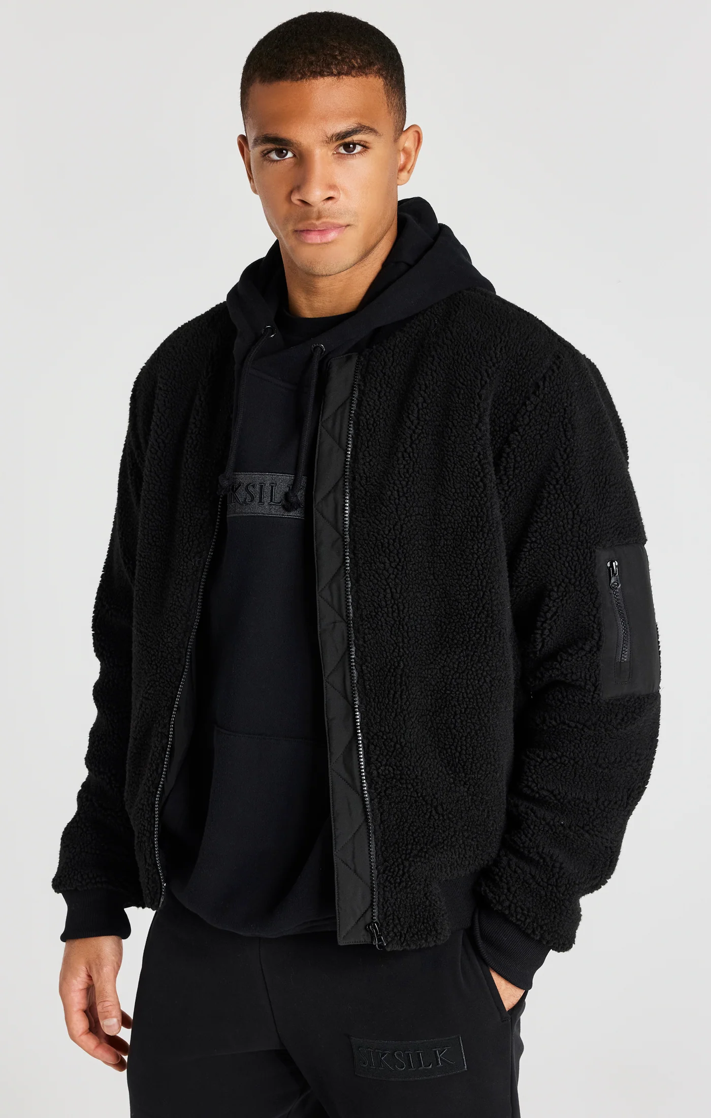 Black Borg Bomber Jacket - Image 2