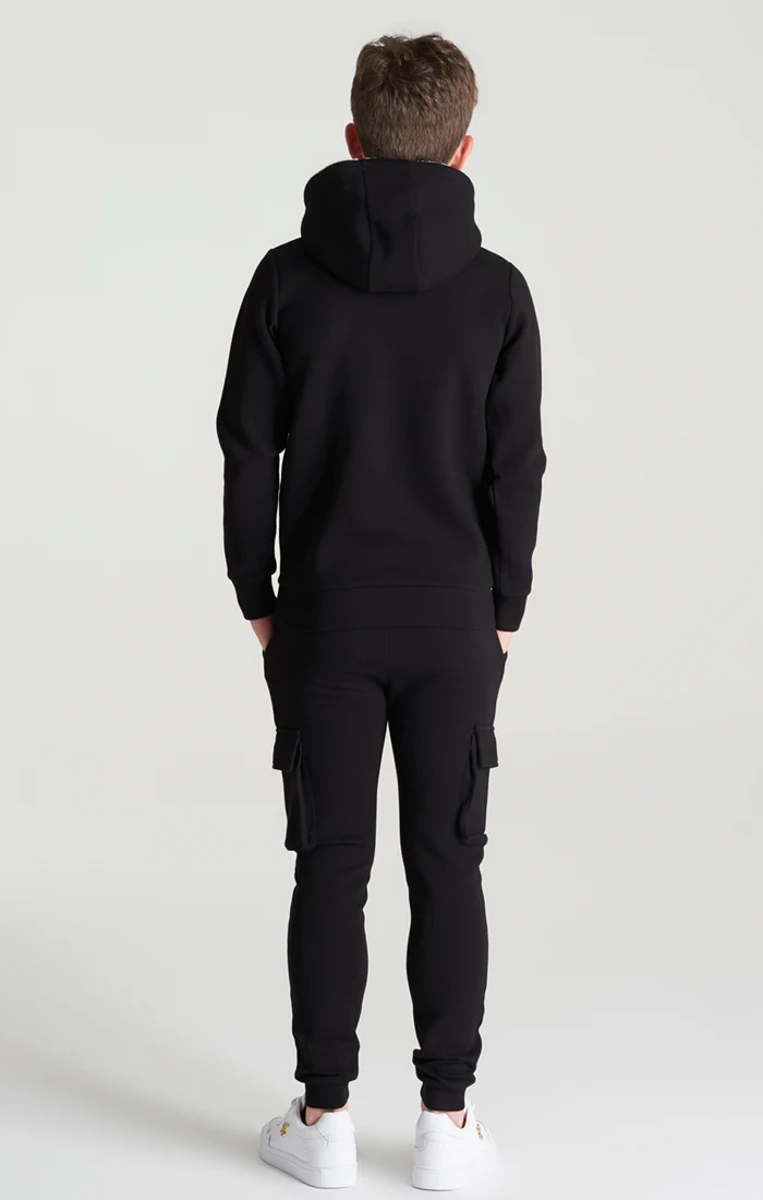 Boys Black Borg 1/4 Zip Hoodie - Image 6