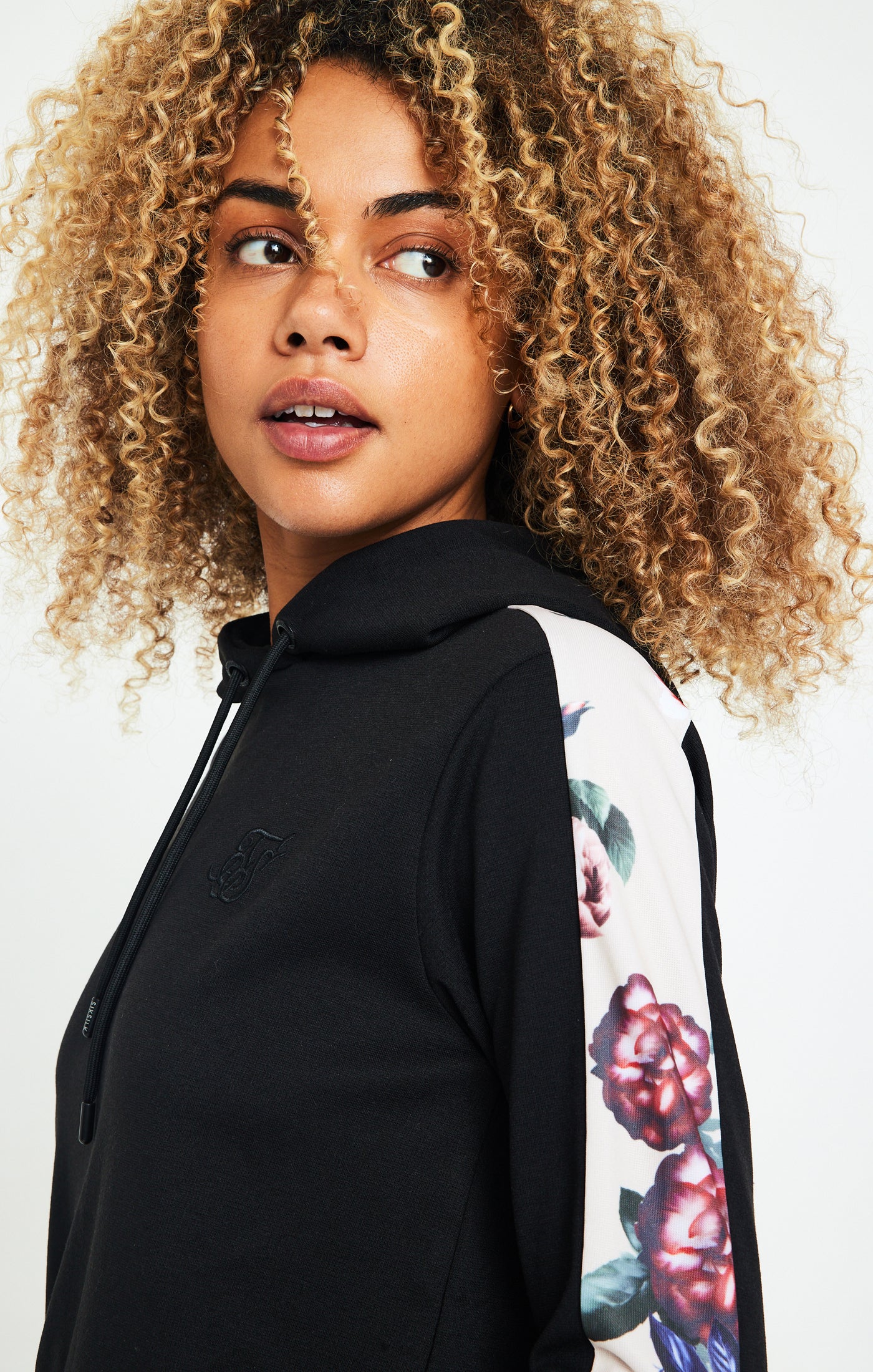 SikSilk Botanical Florals Hoodie - Black - Image 2