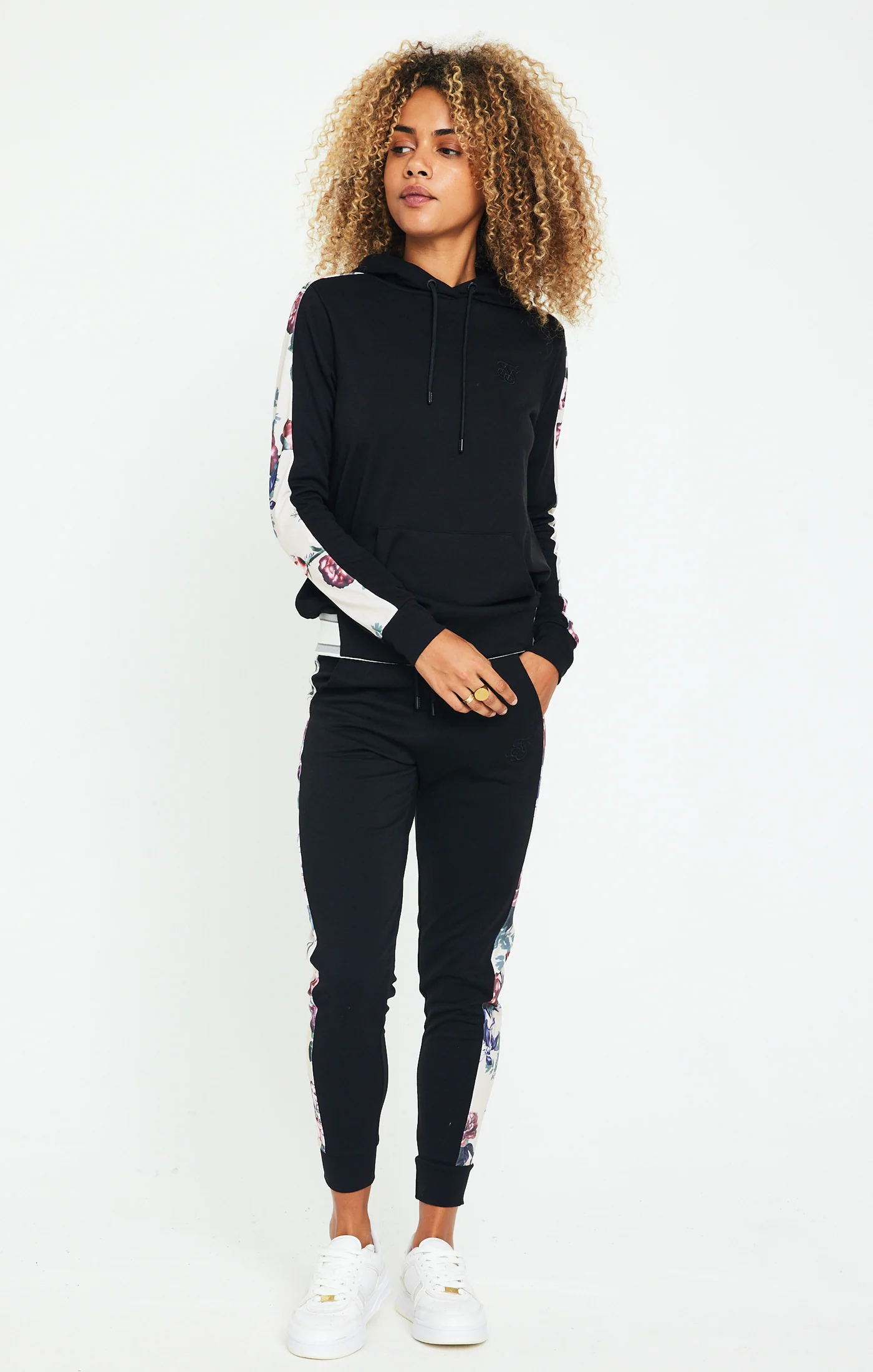 SikSilk Botanical Florals Hoodie - Black - Image 3